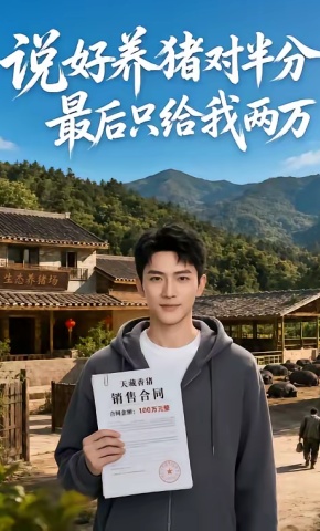 短剧《说好养猪对半分最后只给我两万》海报