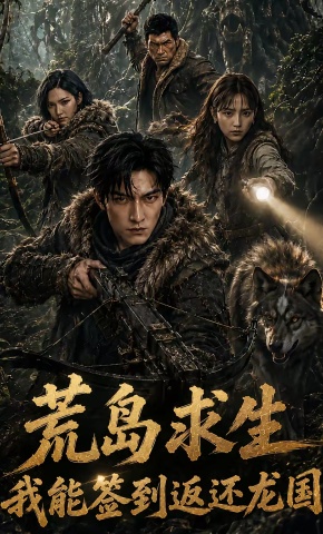 短剧《荒岛求生：我能签到返还龙国》海报