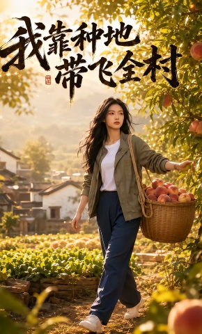 短剧《我靠种地带飞全村》海报