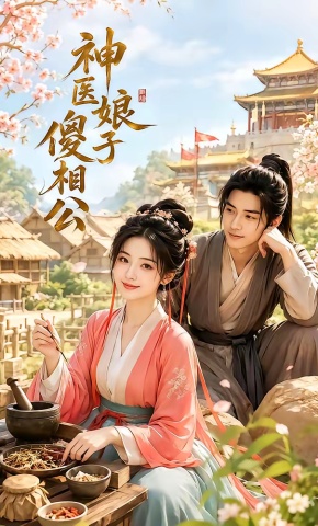 短剧《神医娘子傻相公》海报