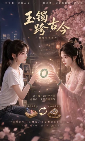 短剧《玉镯跨古今》海报