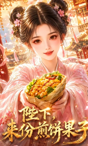 短剧《陛下，来份煎饼果子》海报