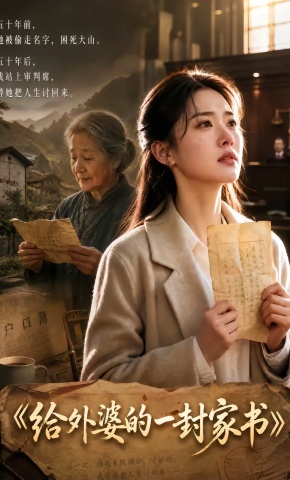 短剧《给外婆的一封家书》海报