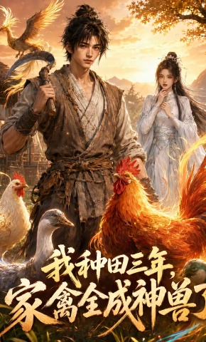 短剧《我种田三年，家禽全成神兽了》海报