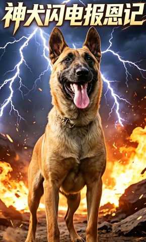 短剧《神犬闪电报恩记》海报