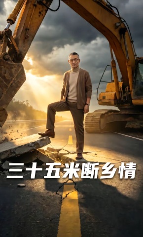 短剧《三十五米断乡情》海报