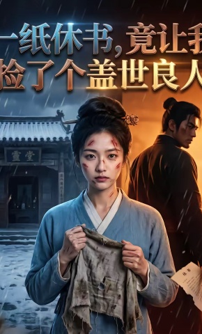 短剧《一纸休书，竟让我捡了个盖世良人》海报