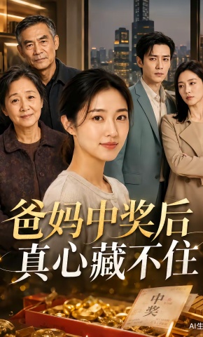 短剧《爸妈中奖后真心藏不住》海报