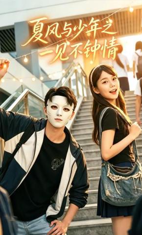 短剧《夏风与少年之一见不钟情》海报