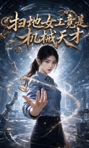 短剧《扫地女工竟是机械天才》海报
