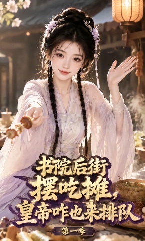 短剧《书院后街摆吃摊，皇帝咋也来排队第一季》海报