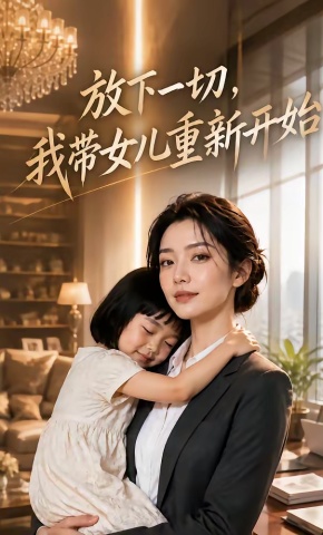 短剧《放下一切，我带女儿重新开始》海报