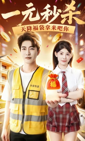 短剧《一元秒杀，天降福袋拿来吧你》海报
