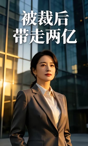 短剧《被裁后，带走两亿》海报