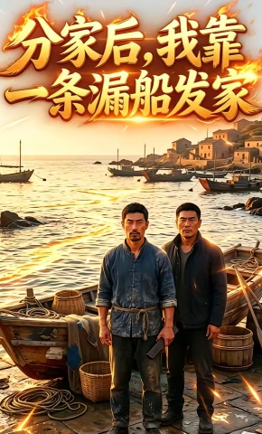 短剧《分家后，我靠一条漏船发家》海报