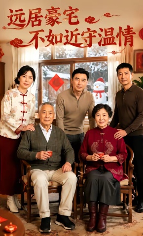 短剧《远居豪宅不如近守温情》海报