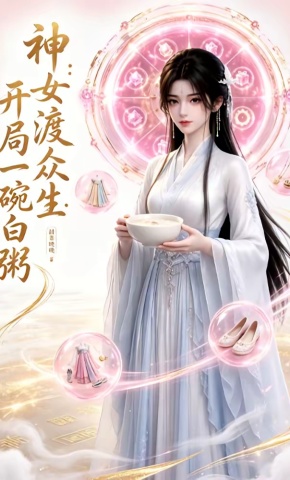 短剧《神女渡众生：开局一碗白粥》海报