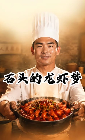 短剧《石头的龙虾梦》海报