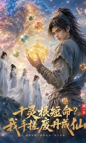 短剧《十灵根短命？我手搓废丹成仙》海报
