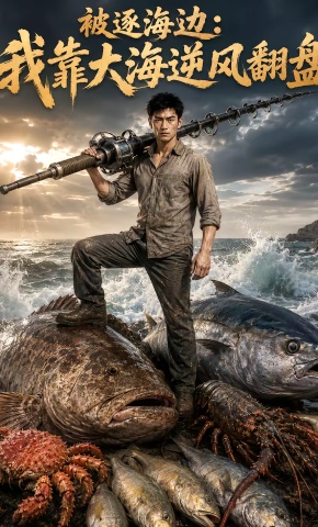 短剧《被逐海边：我靠大海逆风翻盘》海报