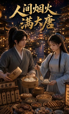 短剧《人间烟火满大唐》海报
