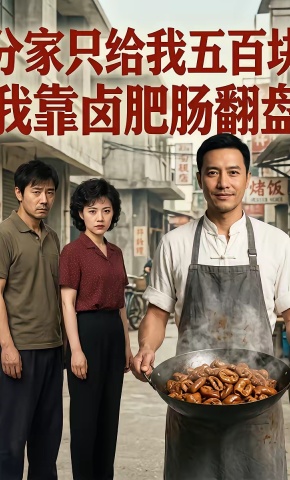 短剧《分家只给我五百块，我靠卤肥肠翻盘》海报
