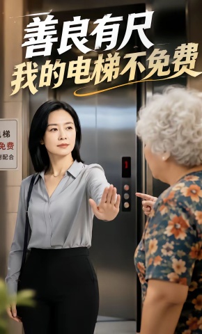 短剧《善良有尺，我的电梯不免费》海报