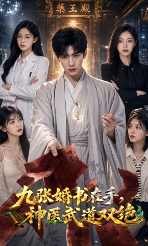 短剧《九张婚书在手，神医武道双绝》海报