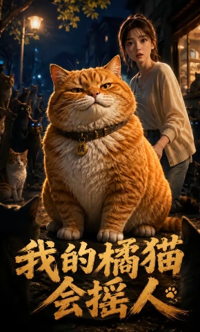短剧《我的橘猫会摇人》海报