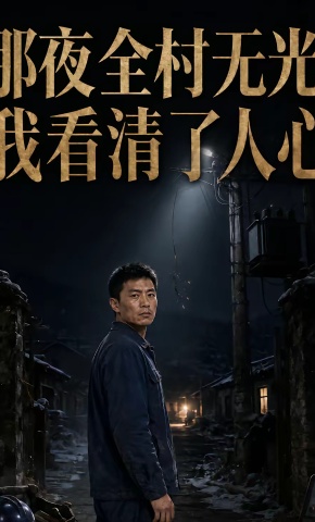 短剧《那夜全村无光，我看清了人心》海报
