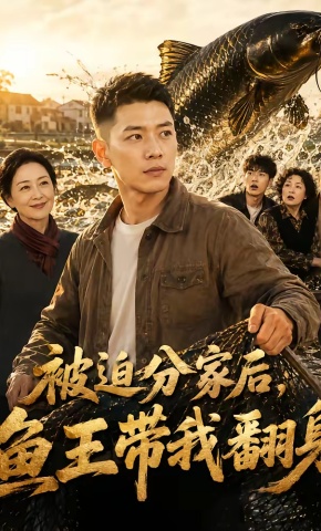 短剧《被迫分家后，鱼王带我翻身》海报