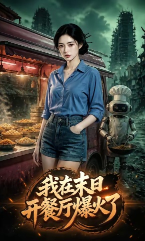 短剧《我在末日开餐厅爆火了！》海报