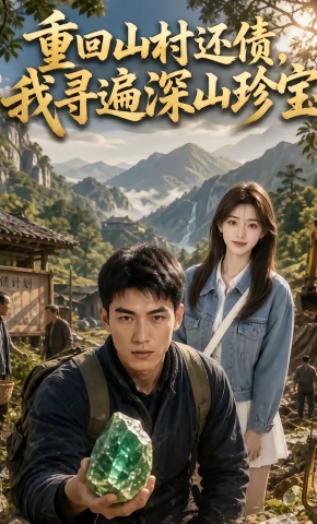 短剧《重回山村还债，我寻遍深山珍宝》海报