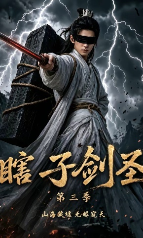 短剧《瞎子剑圣第三季，山海藏墟，无眼窥天》海报