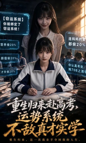 短剧《重生归来赴高考，运势系统不敌真才实学》海报