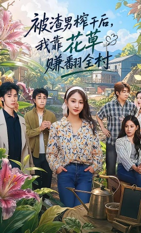 短剧《被渣男榨干后，我靠花草赚翻全村》海报