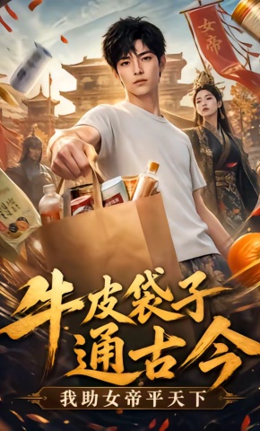 短剧《牛皮袋子通古今：我助女帝平天下》海报