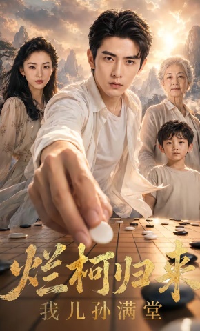 短剧《烂柯归来，我儿孙满堂》海报