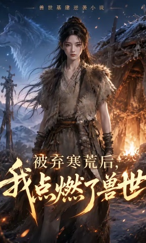 短剧《被弃寒荒后，我点燃了兽世》海报