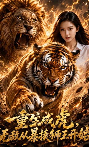 短剧《重生成虎，无敌从暴揍狮王开始》海报