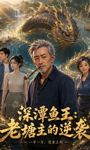 短剧《深潭鱼王：老塘主的逆袭》海报