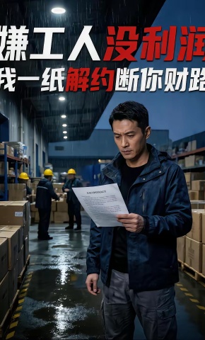短剧《嫌工人没利润，我一纸解约断你财路》海报