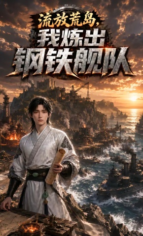 短剧《流放荒岛，我炼出钢铁舰队》海报