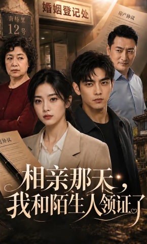 短剧《相亲那天，我和陌生人领证了》海报