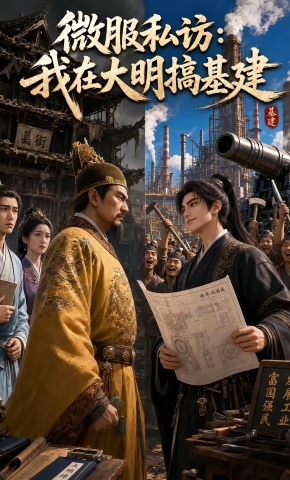 短剧《微服私访：我在大明搞基建》海报