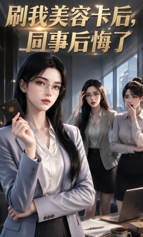 短剧《刷我美容卡后，同事后悔了》海报