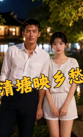 短剧《清塘映乡愁》海报