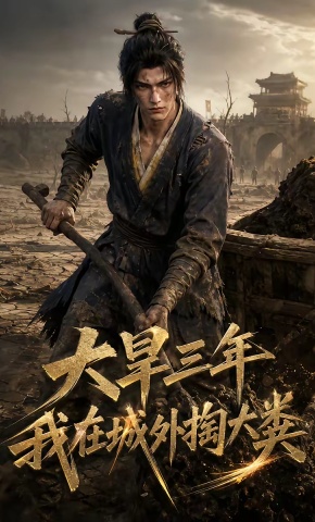 短剧《大旱三年，我在城外掏大粪》海报