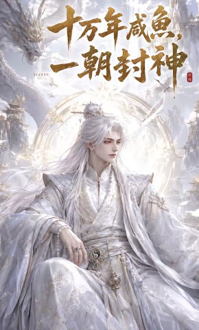 短剧《十万年咸鱼，一朝封神》海报