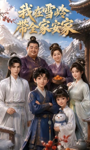 短剧《我在雪岭带全家安家》海报